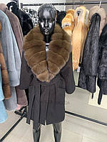 Женское пальто кашемир с натуральным мехом песца с 42 по 56 р