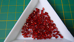 Бісер індійський, некалібрований, 6 грам, і104, рубка, червоний