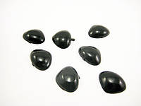 Черный носик для мягких игрушек пластиковый Нос 14×10мм. Пластмассовый для плюшевых и вязаных поделок