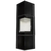 Сталева піч-камін Kratki TORA/M/LW 8 KW Ø 150 lacobel чорний