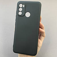 Чехол для Motorola Moto G60 силикон кейс с микрофиброй на телефон моторола мото г60 черный o3c