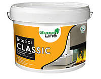 Акриловая интерьерная краска для стен и потолка Green Line Interior Classic 1л