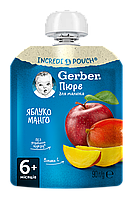 Пюре GERBER "Яблоко и манго", 90г