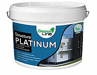 Декоративная структурная силиконовая краска Green Line Structura Platinum 10л/16кг