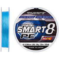Шнур Favorite Smart PE 8x 150м (sky blue) #3.0/0.296mm 35lb/19kg 1693.10.78