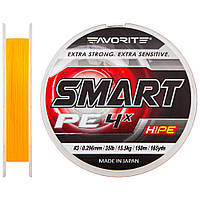 Шнур Favorite Smart PE 4x 150м (оранж.) #3.0/0.296мм 15.5кг 1693.10.22
