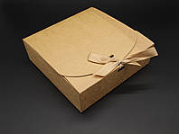 Сборные картонные коробки для подарков. Цвет крафт. 16.5х16.5х5см