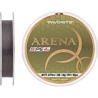 Шнур Favorite Arena PE 4x 100m (silver gray) #0.175/0.071mm 3.5lb/1.4kg 1693.10.92