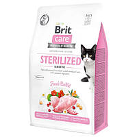 Основной кошачий корм для стерилизованных взрослых кошек гипоаллергенный Brit Care Cat Sterilized Sensitive