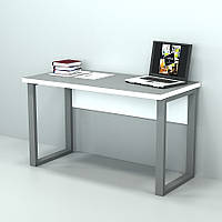 Современный письменный стол лофт, стол для компьютера ноутбука ГП-1 Серый/Белый Гамма стиль