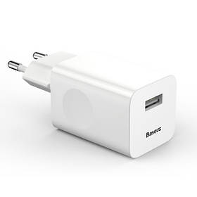 МЗП мережевий зарядний пристрій Baseus Compact Quick Charger 20W QC+ PD (1Type-C + 1USB) швидка зарядка