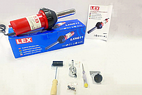 Паяльник для сварки пластика и пайки бамперов с насадками ( паяльник ) LEX LXHG11 1200W