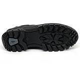 Чоловічі шкіряні кросівки чорного кольору на шнурівці та з блискавкою MIDA 112356(16) розмір 40, фото 9