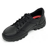 Чоловічі шкіряні кросівки чорного кольору на шнурівці та з блискавкою MIDA 112356(16) розмір 40, фото 8