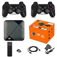 Игровая ТВ приставка M8 MINI с джойстиками / Игровая консоль / Приставка игровая для телевизора с играми