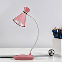 LED лампа багатофункціональна настільна 3 Вт пластикова з регулюванням світла для дому та офісу. Рожевий