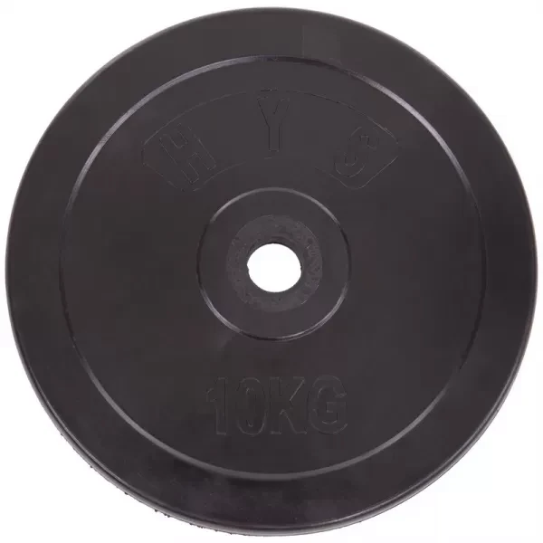 Диски (диски) для штанги, грифа, гантелей обгумовані GА-1445-15K, 30 мм 15 кг, колір чорний