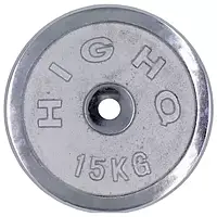 Диски (диски) для штанги, грифа, гантелей хромовані GA-1433-15K 30 мм 15 кг