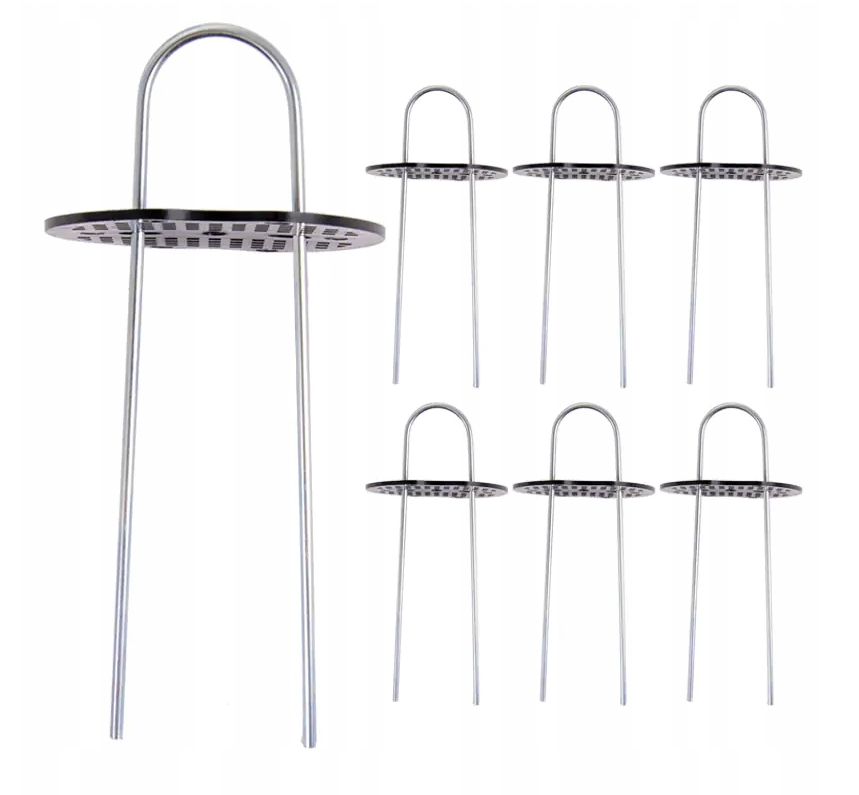 Комплект шпильок, кілочків 6 шт GardenLine DEN6577 15 см для кріплення агроволокна, плівки та сітки, фото 1