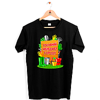 Футболка чорна з оригінальним принтом для дачників "Головний менеджер городу" Push IT