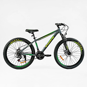 Велосипед спортивний Corso Skywalker на 26 дюймів, green 26799