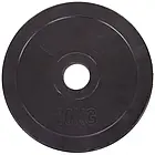 Диски (диски) для штанги, грифа, гантелей обгумовані  GА-1447-10, 52 мм 10 кг, колір чорний
