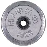 Диски (диски) для штанги, грифа, гантелей хромовані GA-1432-10K, 30 мм 10 кг, фото 2