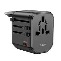 Перехідник для розеток Hoco AC15 2хUSB/Type-C PD20W QC3.0 Універсальний Мережевий зарядний пристрій для Iphone