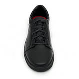 Кеди шкіряні чорні чоловічі на шнурівці MIDA весна-осінь 112039(16) розмір 40, фото 3