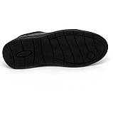 Кеди шкіряні чорні чоловічі на шнурівці MIDA весна-осінь 112039(16) розмір 40, фото 9