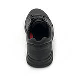 Кеди шкіряні чорні чоловічі на шнурівці MIDA весна-осінь 112039(16) розмір 40, фото 6