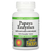 Natural Factors Papaya Enzymes with Amylase & Bromelain 120 tabs