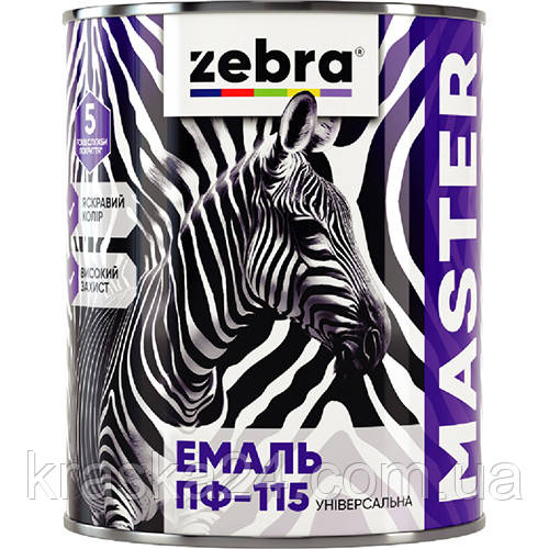 Емаль ПФ-115 "ZEBRA" серія MASTER коричнева 2,6 кг