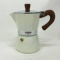 Кофейник гейзерный Magio MG-1007 | Гейзерная кофеварка из нержавейки | Кофеварка DZ-264 для дома