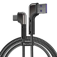 Кабель зарядки YESIDO CA81 (2.4А) (2M) для USB to Micro USB кутовий для геймінгу для заряджання та