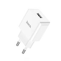 Зарядне мережеве Hoco C106A USB 10.5W для пристроїв iPhone/iPad/iPod/Samsung/Xiaomi/Huawei/Meizu Білий