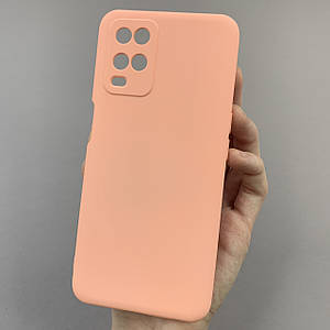 Чохол для Oppo A54 силікон кейс з мікрофіброю на телефон оппо а54 рожевий o3c