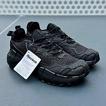 Чоловічі кросівки Reebok Zig Kinetica 2 Edge gore-tex Black Рібук Зіг Кінетика 2 Чорні повністю, фото 3