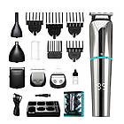 Машинка для стрижки 6в1 VGR V-101 / Акумуляторний триммер для волосся з насадками / Тример для стрижки, фото 10