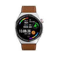 Смарт-годинник XO J1 Smart Sports Talking Watch |BT Call, Track, HeartRate, Круглі Коричневий