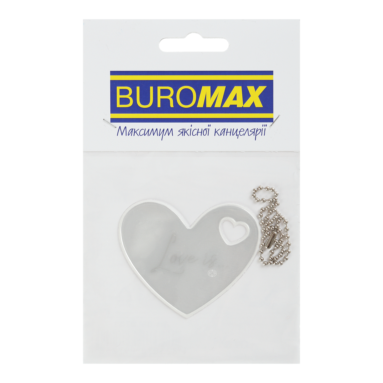 Підвіска світловідбивна Тип 1 на ланцюжку Серце