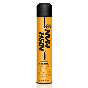 Спрей для фіксації волосся Nishman Extra Strong #04 (400 мл)
