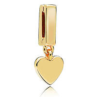 Серебряный Шарм Reflex для браслетов Пандора "Парящее сердце" в позолоте 767643