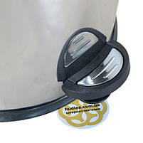 Надійне відро для сміття з педаллю 8Л, нержавіюча сталь, хром VINKS, фото 4