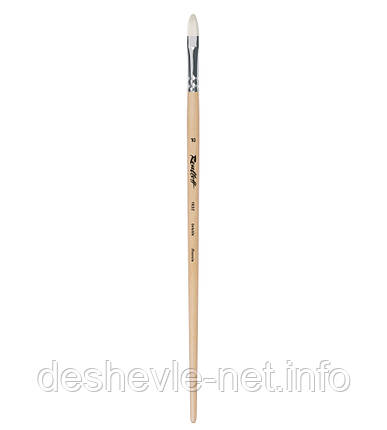 Пензель художній щетина овальна № 7 серія 1632 руч.подовж. для роботи з олією, фото 1