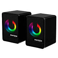 Комп ютерні колонки Fantech GS203 Beat акустика 2.0 6Вт, AUX, USB, LED RGB підсвічування, дротові для