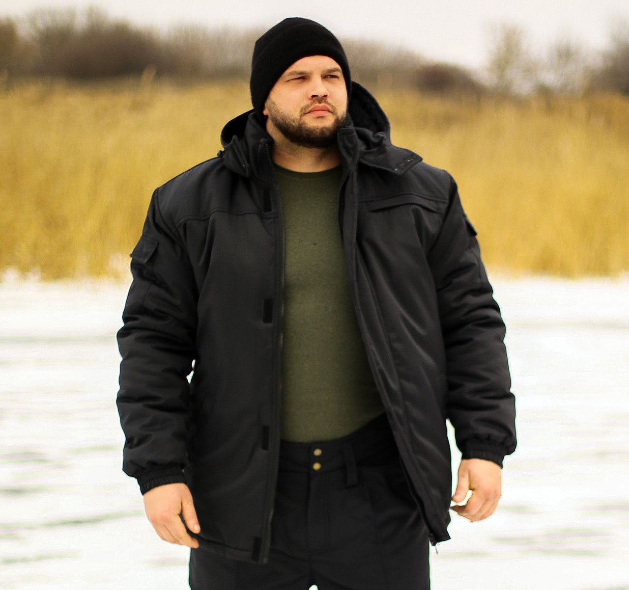 Куртка для охорони зимова "Форпост" чорна
