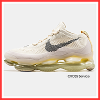 Кроссовки мужские и женские Nike Air Max Scorpion Flyknit White Beige / Найк Скорпион белые бежевые