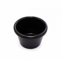 Соусник меламін круглий 55мл чорний (60x40мм) "One Chef"