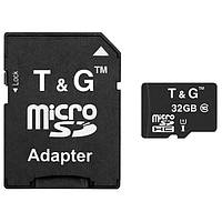 Карта пам'яті TG (T&G) MicroSDHC 32gb UHS-1 10 Class з адаптером універсальний носій інформації внутрішня